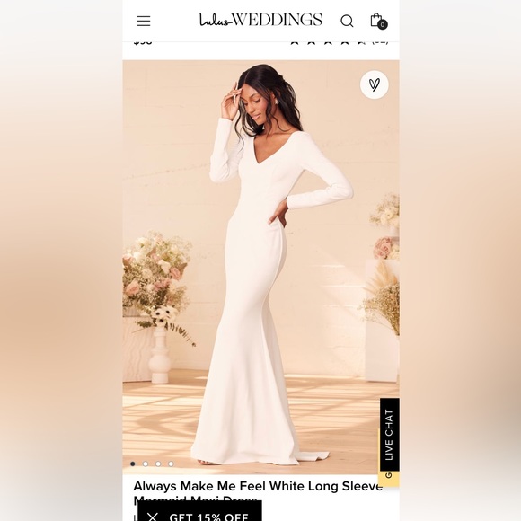 - Long sleeve wedding dress - Picture 3 of 3